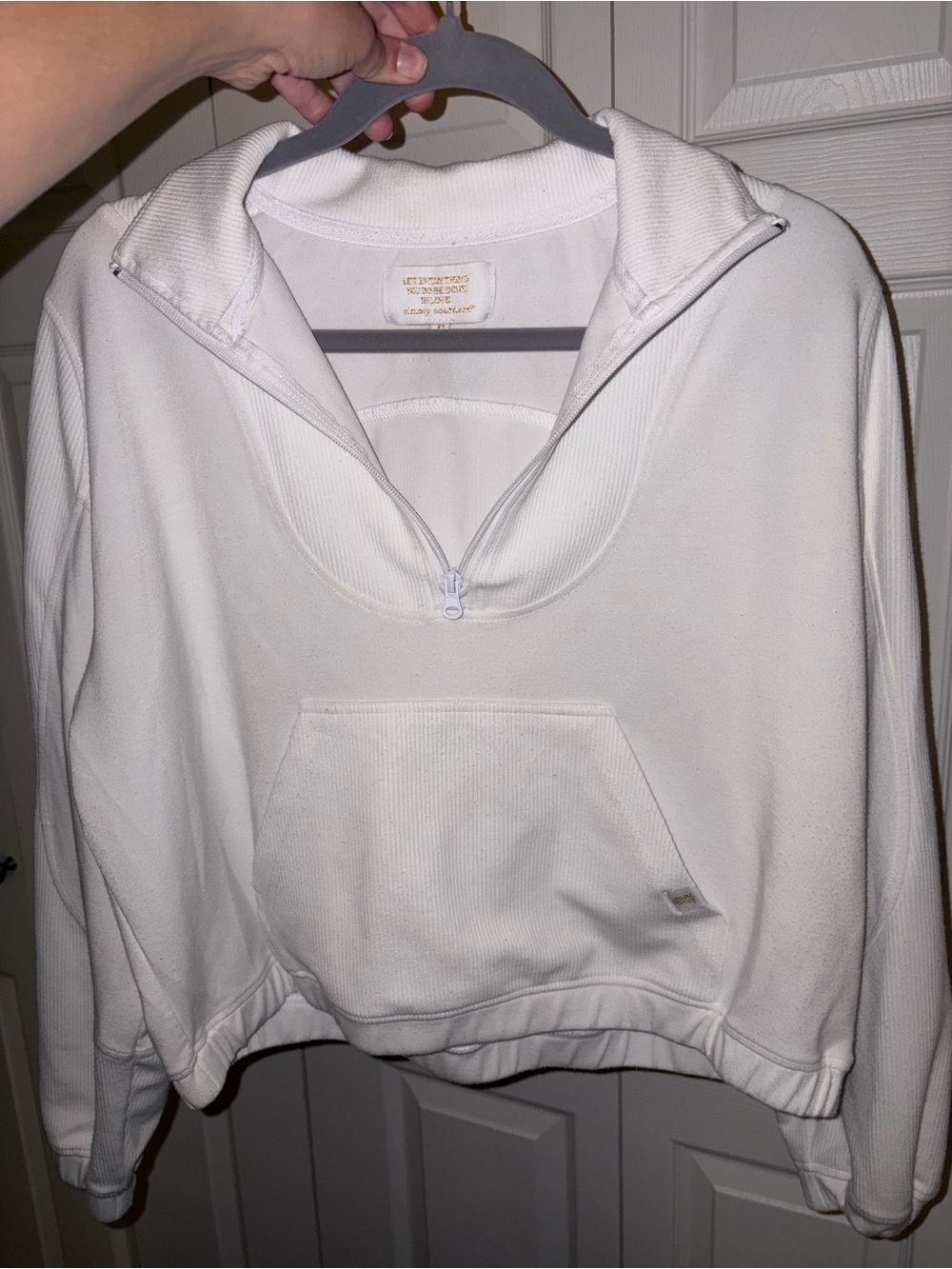 Simply Southern White Half-Zip Pullover Hoodie